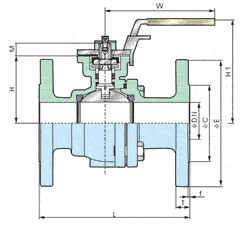 高平臺浮動球閥（JB系列） 